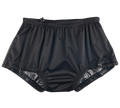 Inderbukser til inkontinente mænd med lækage-barriere, fremstillet af polyester.