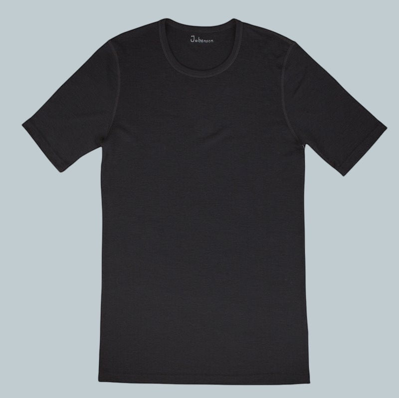 Uld T-shirt "Christopher" til mænd, med korte ærmer i 100% uld og faconsyet pasform.