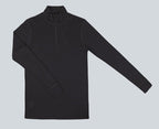 Uldbluse med lange ærmer, lille krave og lynlås "Christopher" i Woolmark uld.