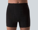Corsinel komfort boxershorts til herrer, designet med fast støtte til stomi, fås i beige, hvid og sort.