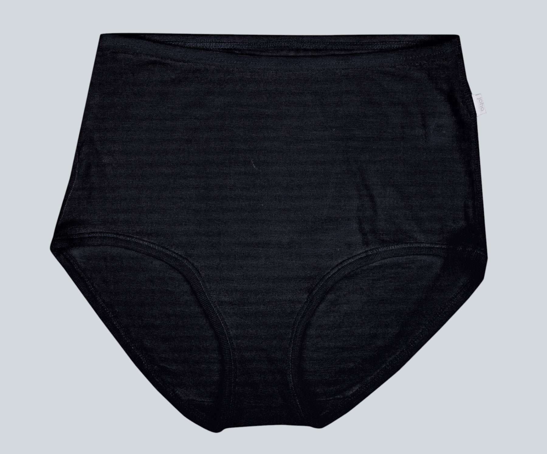Uldunderbukser "Marie" i 100% Woolmark uld. Varm og åndbar, fås i sort og råhvid.
