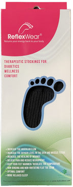 ReflexWear ankelstrømper med blid kompression, designet for øget blodcirkulation. Fås i sort og natur.