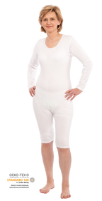 Bodystocking til voksne med lange ærmer og benlynlås