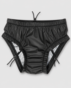 Inkontinens badeshorts til mænd, med lækagebarriere og indsyede inderbukser af polyester.