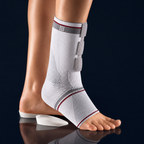Akillessene bandage med velcro og silikone indlæg, fås i grå og sort. Giver støtte.