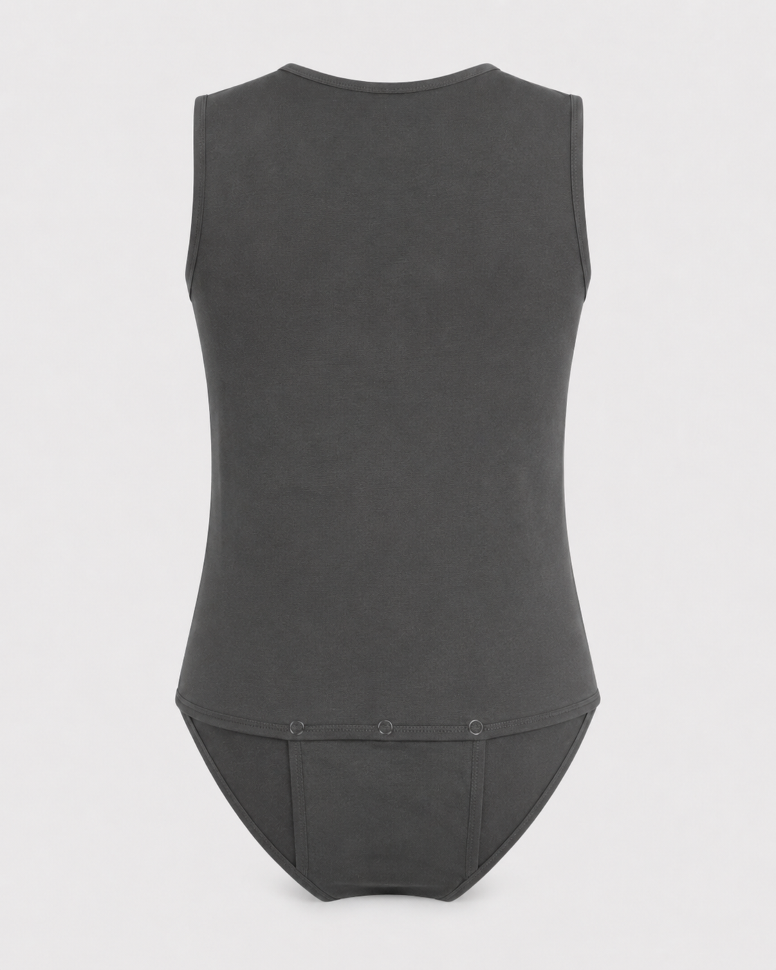 Bodystocking med skulderstropper og uden ben. Har trykknapper bagpå i skridtet og fås i sort og hvid.