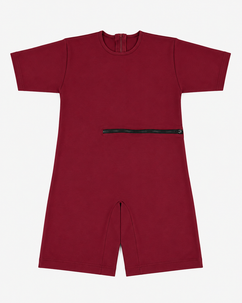 CARE bodystocking med lynlås foran og lynlås i ryg og skridt. Fås i grøn, sort og bordeaux.
